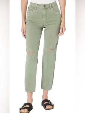 Kut from the Kloth Sage Green Distressed Jeans